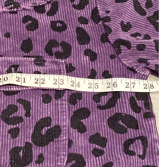 Vanilla Bay Purple Leopard Corduroy Frayed Shacket Jacket Women's 100% cotton - Picture 10 of 11